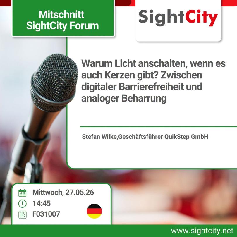 Warum Licht anschalten, wenn es auch Kerzen gibt. Zwischen digitaler Barrierefreiheit und analoger Beharrung.

Stefan Wilke, Geschaftsführer QuikStep GmbH